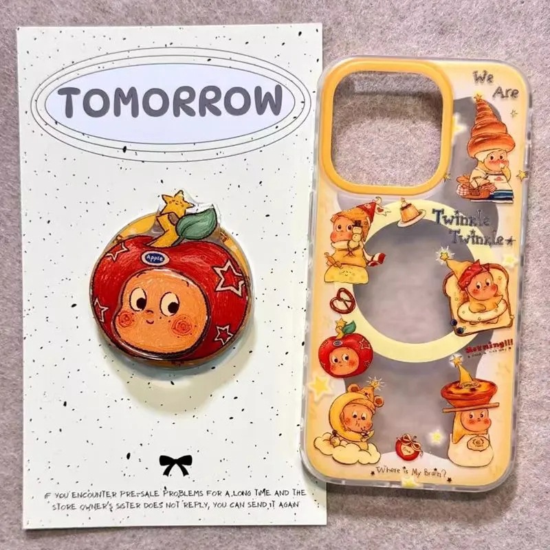 Spraying Craft Plastic Resin Multicolor Spraying Cartoon Style Cute Phone Cases Phone Accessories