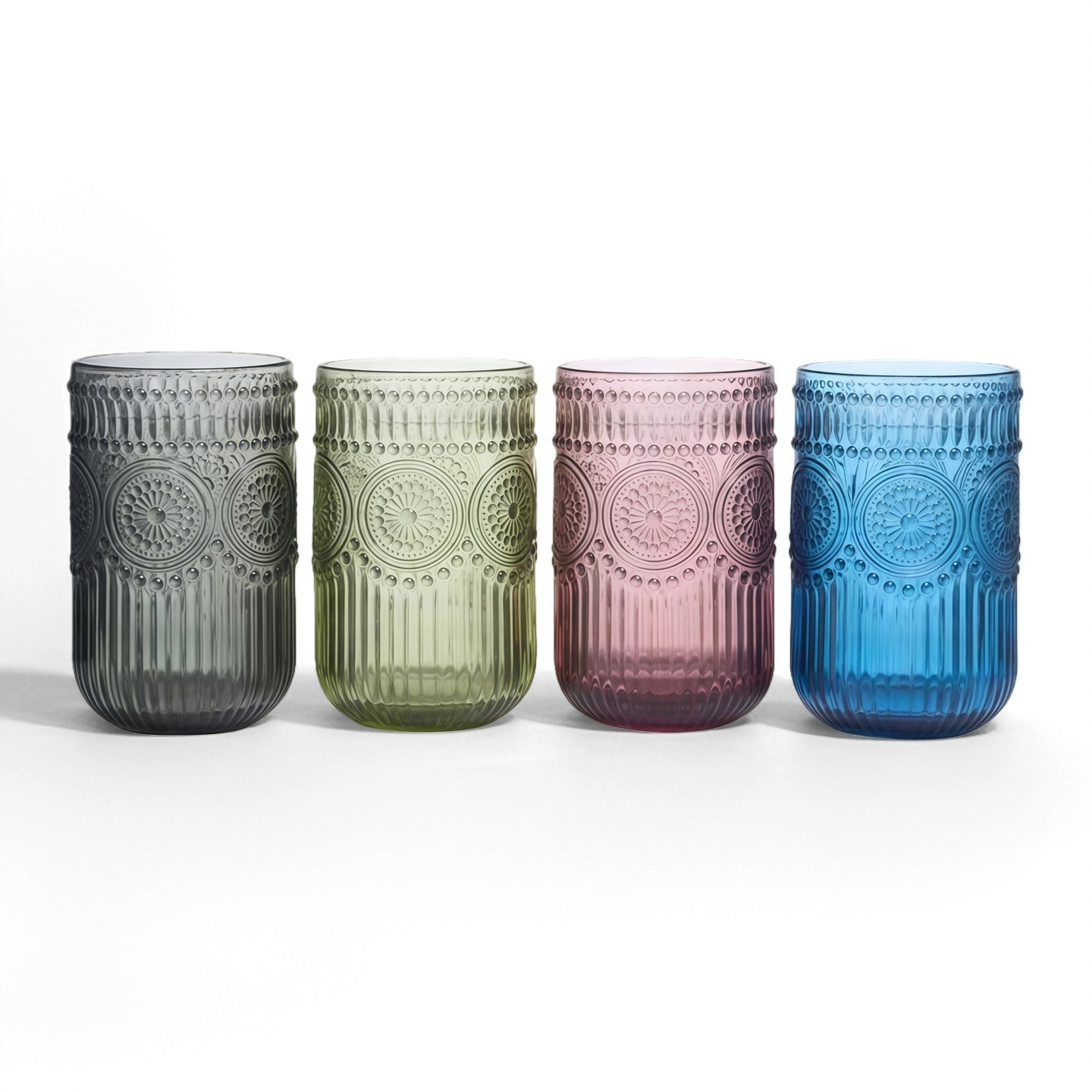 Venta al por mayor de fábrica para exportación: Vaso de enjuague bucal para hotel, vaso para zumo con relieve, vaso de vidrio engrosado para leche, vaso para agua, regalo empresarial
