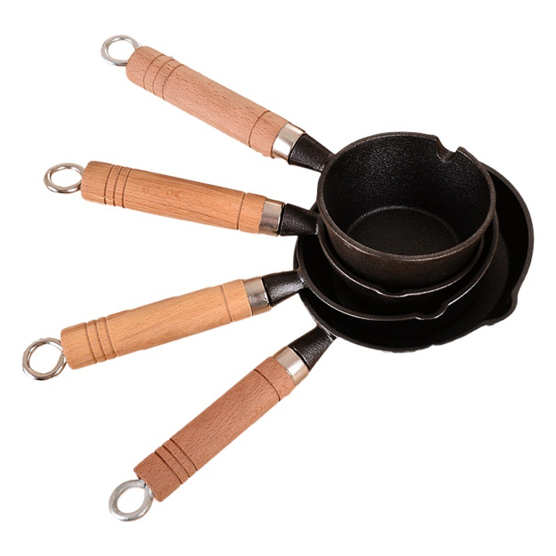 Nuevo aceite profundo verter olla pequeña olla de hierro fundido aceite olla de una sola pieza olla especial para la superficie de vertido de aceite sin recubrimiento