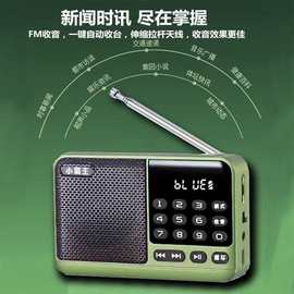 小霸王S52收音机老人便携式小型迷你蓝牙音箱音插卡随身听播放器