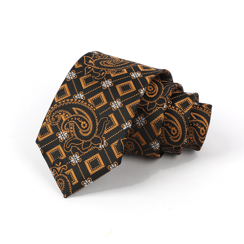 Corbata de hombre jacquard bordado 8CM poliéster seda corbata tejida hombre sentido superior l corbata logo diseño y producción