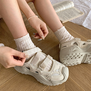Casual Breathable White Height Increased Thick Bottom Sandals Women's 2025 New Summer Outwear Fairy Sports Sandals