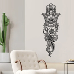 跨境新款抽象曼陀羅手掌眼睛牆貼臥室房間家居裝飾牆貼自粘貼畫