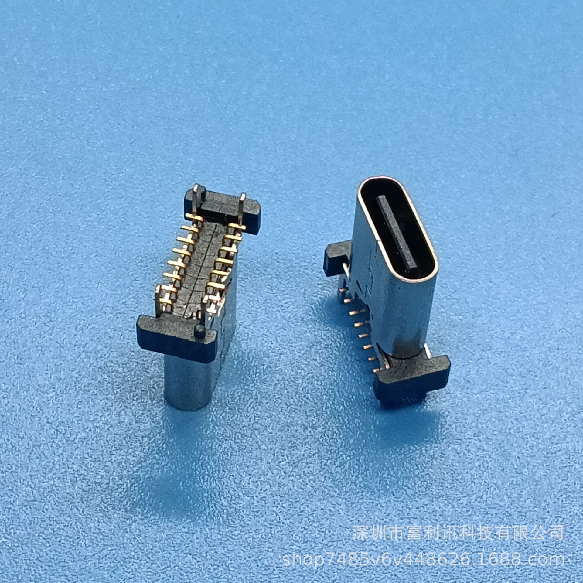 USB 3.1 24PIN type-c母座 180度立式贴片 SMT+DIP四脚插板H=8.2-阿里巴巴