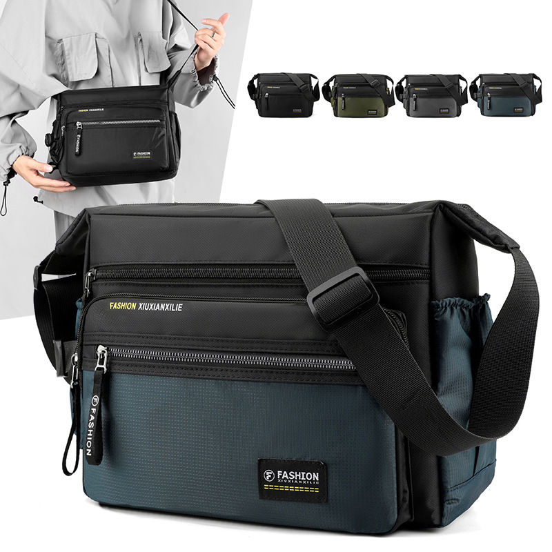 Men's Waterproof and Wear-Resistant Multi-Layer Crossbody Bag for Business Travel and Casual Use 8inch Computer Storage Men's Waterproof and Wear-Resistant Multi-Layer Crossbody Bag for Business Travel and Casual Use 8inch Computer Storage