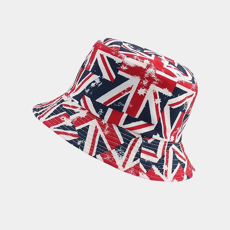 Unisex Casual Style Elegant Basic National Flag Printing Bucket Hat display picture 5