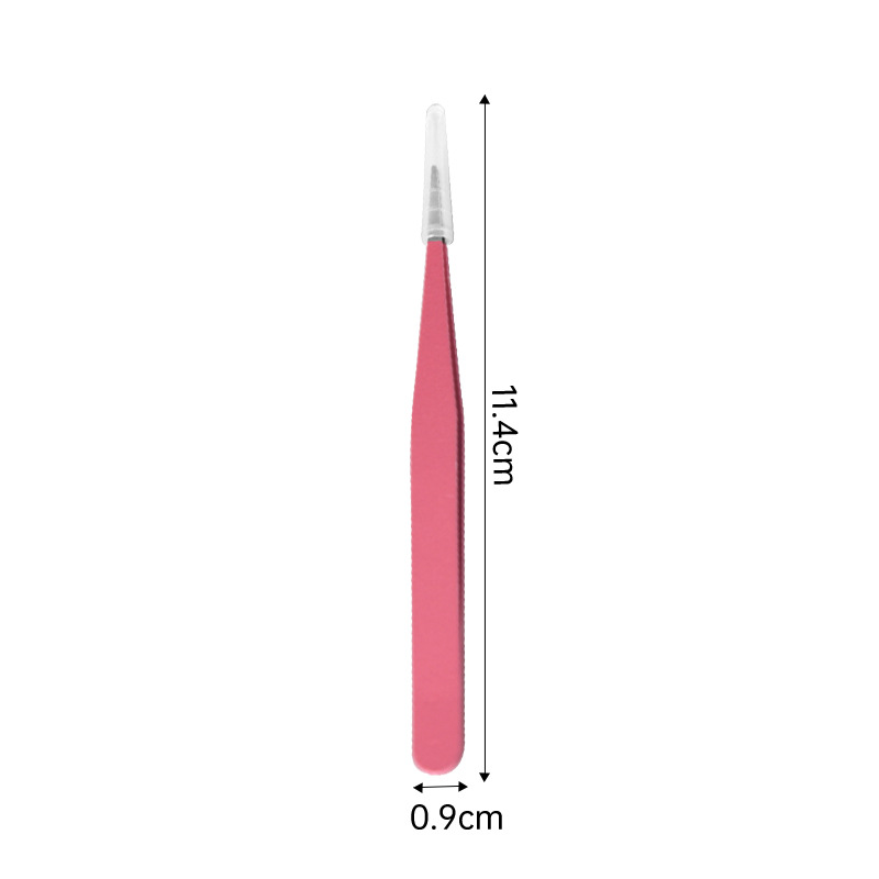 123mm pinzas de pestañas falsas sin pegamento coloridas pinzas de joyería punta herramientas de belleza de pestañas profesionales