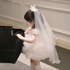 高級夏服女の子の1歳の誕生日フラワーガールウェディングドレスベビーガールプリンセスドレス半袖チュチュスカートN102