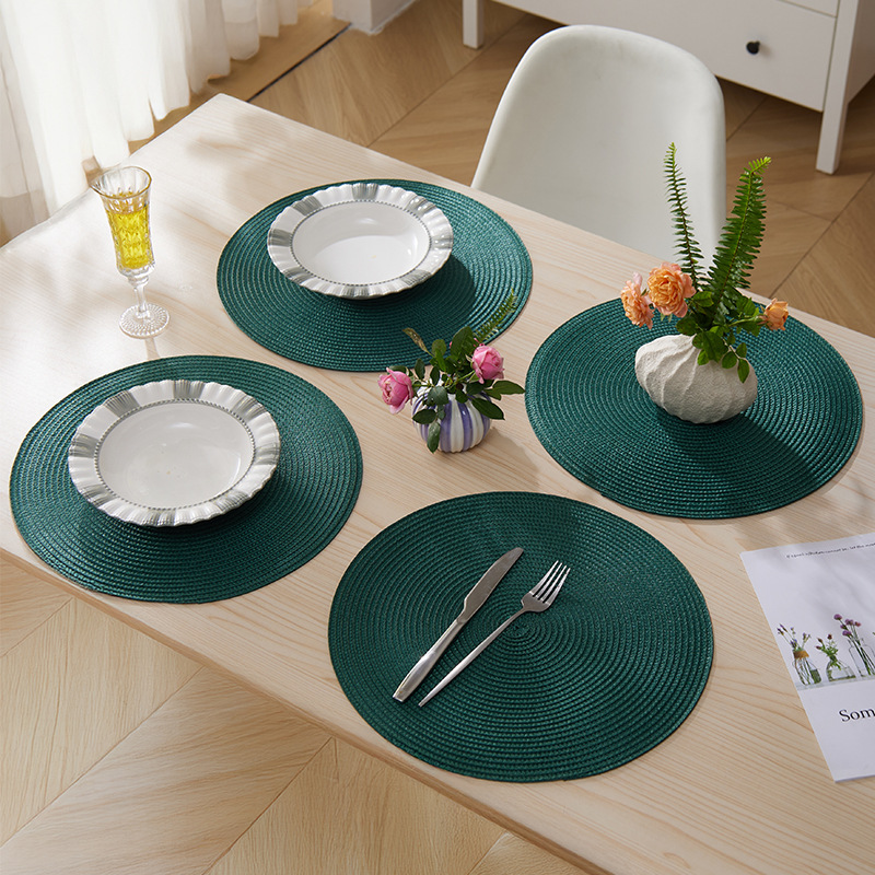Exclusividad transfronteriza para lujo ligero, aislamiento térmico de color sólido, manteles individuales de costura, almohadillas aislantes, a prueba de aceite, esteras japonesas, impermeables y resistentes al calor