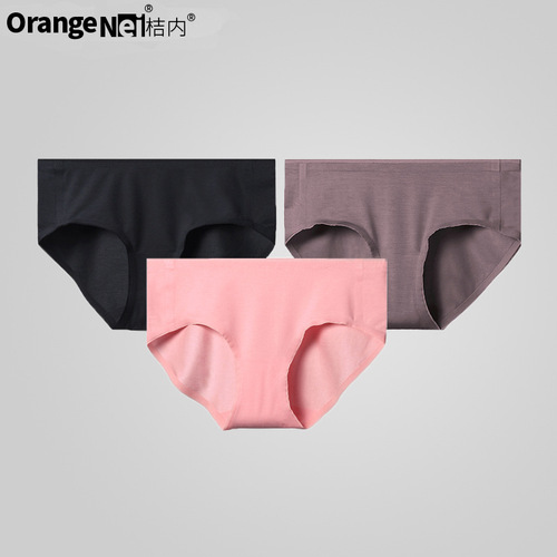 Orange inner banana concave underwear women's seamless 80-count modal mulberry silk soft crotch women's underwear manufacturer wholesale