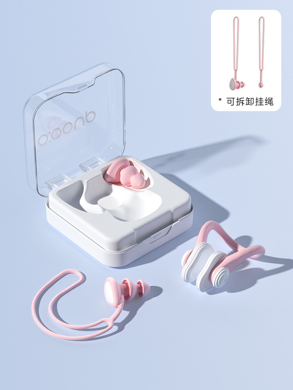 游泳耳塞防水专业游泳洗澡防进水不隔音防呛潜水鼻夹套装可爱成人|undefined