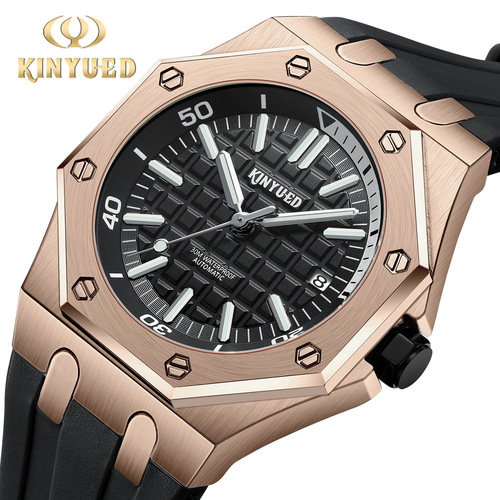 KINYUED Automatic Mechanical Calendar Night Light Water-Resistant Men's Watch Fashion Men's Watch Cross-Border Mechanical Watch
