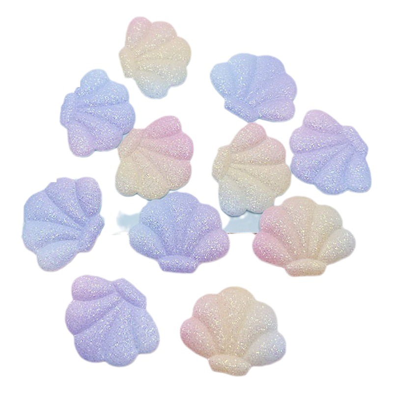 DIY accesorios de joyería para niños oro rosa colorido océano serie simulación Shell zapatos y sombreros bolsa de decoración de tarjetas de pastel