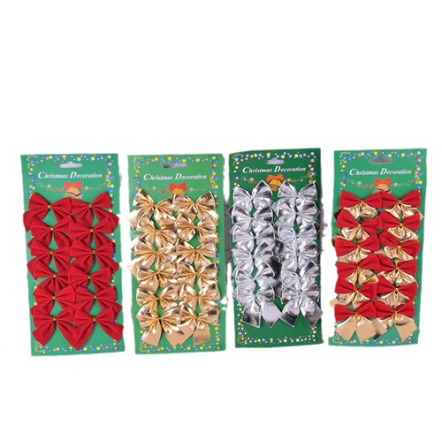 Direct Manufacturer Sales Christmas Tree Decorations Mini Christmas Bow Christmas Tree Ornament Multiple Styles Available Wholesale