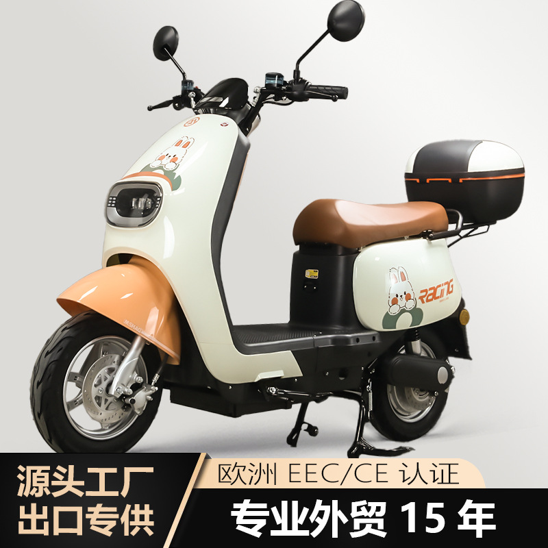 外贸跨境厂出口电动摩托车家用代步双人骑行公路整车发货厂家直销