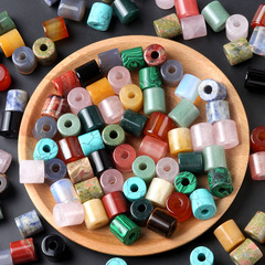 1633-16mm孔6圓柱大孔珠子水晶石頭半寶石圓柱形大孔散珠DIY飾品