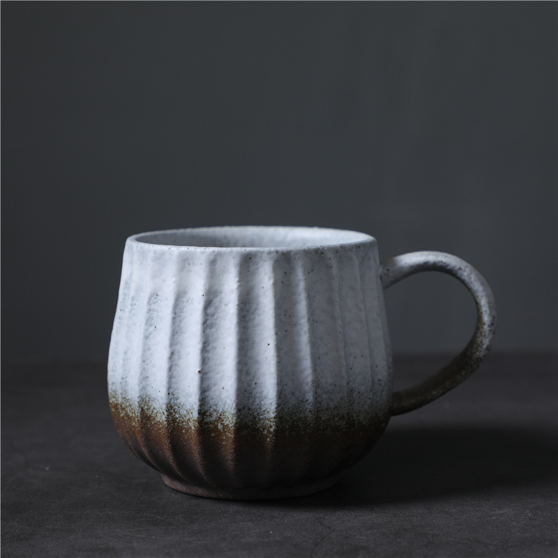 303-B white vertical stripe cup 380ml