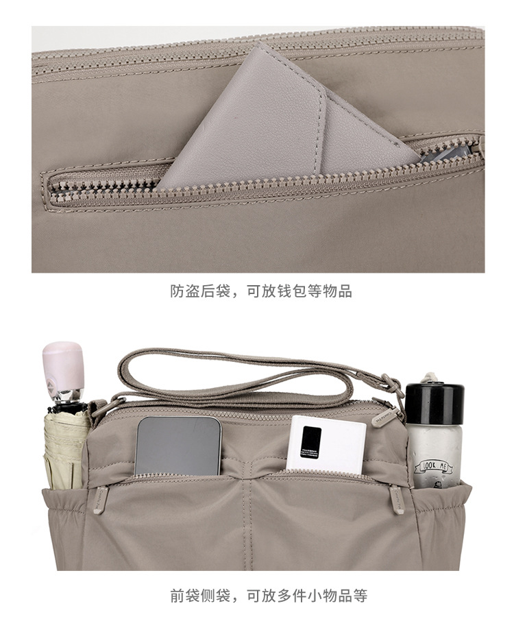 Colorful Fox's new nylon fabric women's crossbody bag, water-resistant crossbody bag, lightweight single-shoulder multi-layered crossbody bag undefined