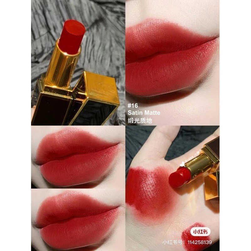 【官方正品】TF口红黑管白细管16滋润哑光100#80#保湿唇膏129唇釉|undefined
