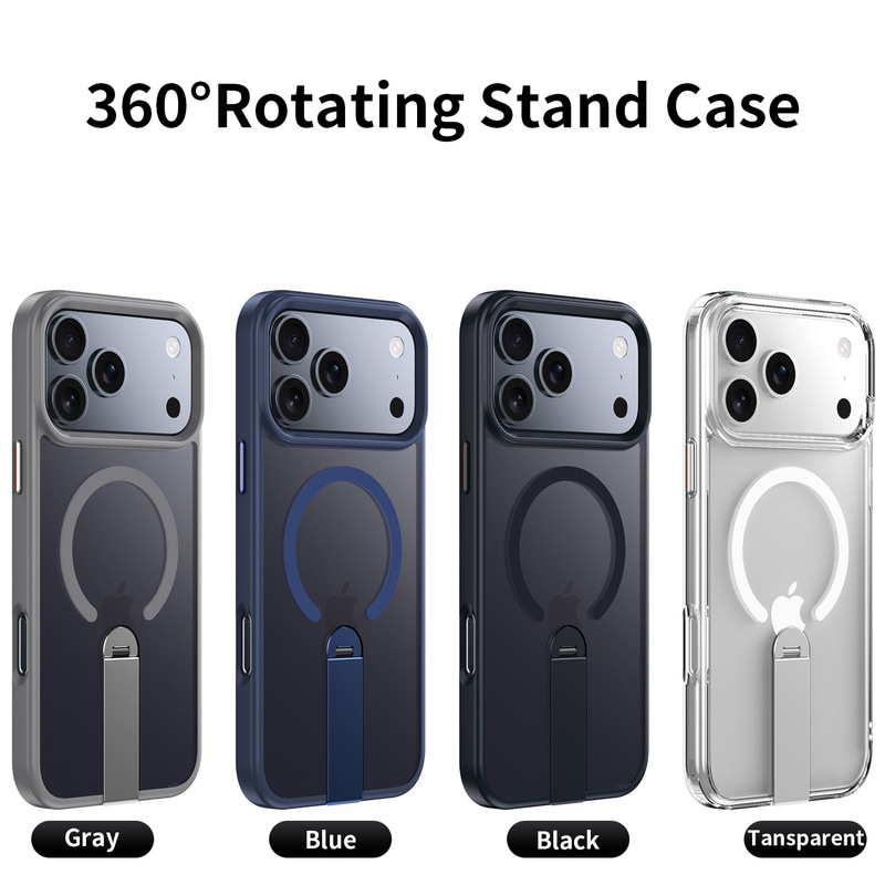 Suitable for Apple 18Promax Mobile Phone Case with Hidden Stand and Magnetic Wireless Charging Iphone16/17 Protective Case Suitable for Apple 18Promax Mobile Phone Case with Hidden Stand and Magnetic Wireless Charging Iphone16/17 Protective Case