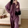 HX2421 Large Size Suit + Hair Tie-Gentle Purple