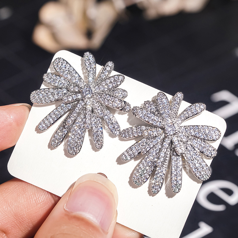 High-end Zircon Stud Earrings For Evening Party Sparkle_voghion.com