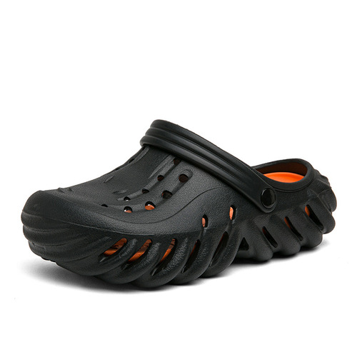 Croc shoes men's trendy toe-toe slippers students fashion casual beach shoes men's outer wear non-slip soft-soled sandals for men