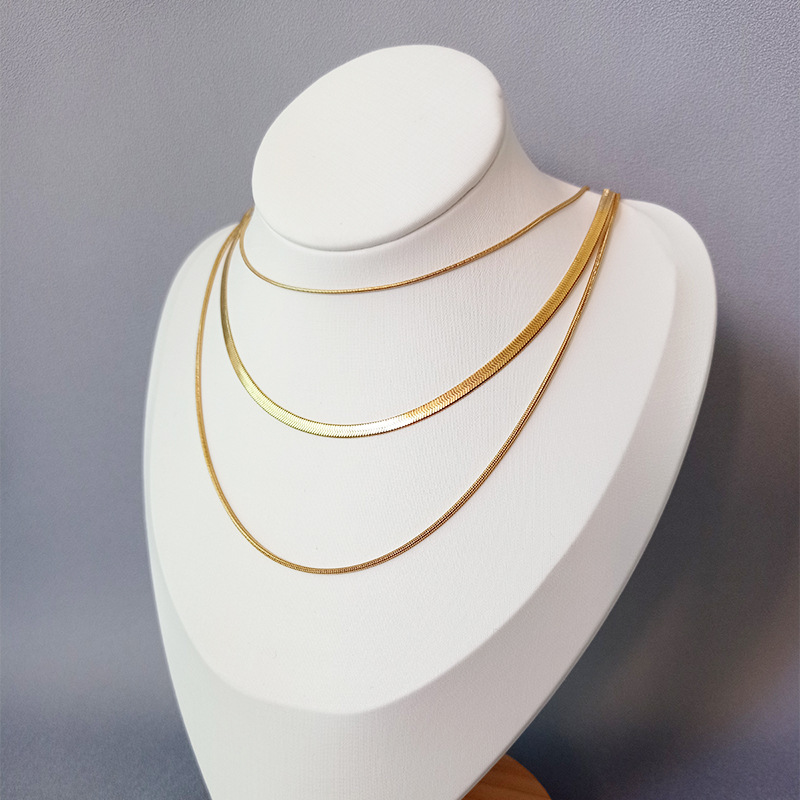 Geometric Pattern Women'S Gender 1 Piece Fashion Geometric Titanium Steel Plating Layered Necklaces