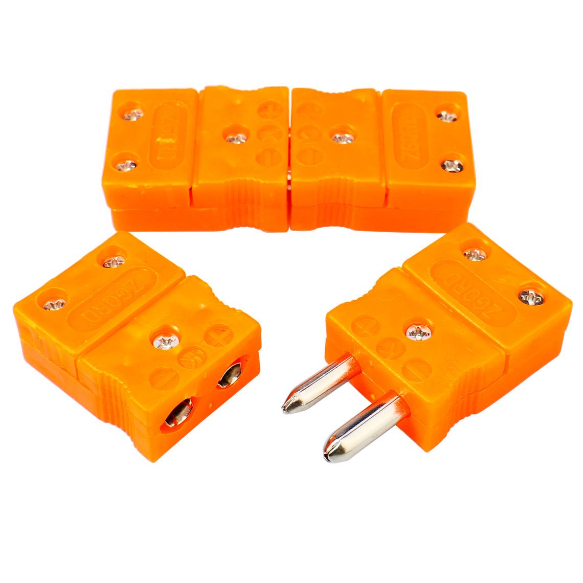 enchufe amarillo plano macho y hembra para termopar tipo K núcleo cilíndrico tipo K con núcleo de cobre enchufe cerámico de alta temperatura image 6