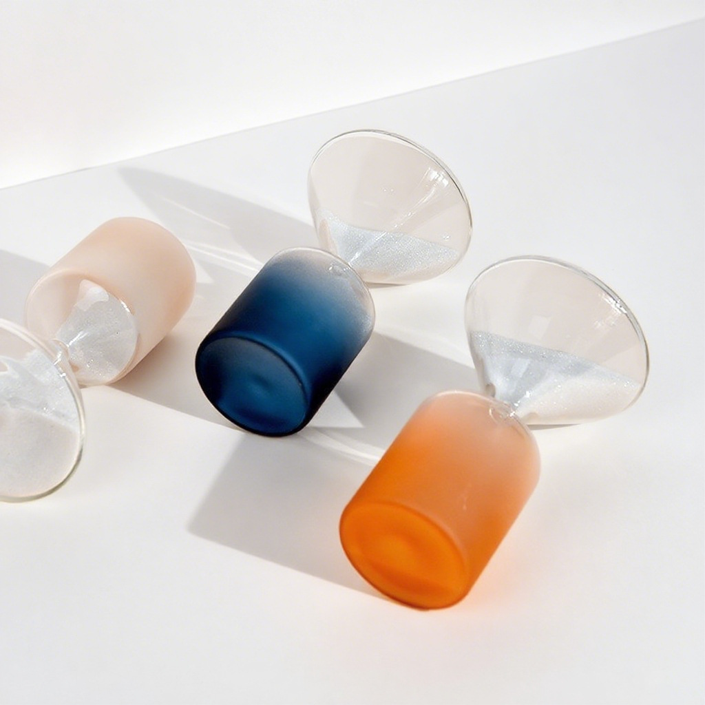 Colorful Glass Hourglass Timer Gradient Sand Home Decoration_voghion.com