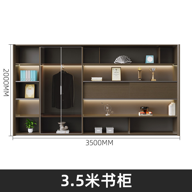 プレート型シングルボスオフィスデスク、シンプルモダンな大型デスク、軽奢で高級感のあるオフィスデスク、ボスデスクと椅子のセット|undefined
