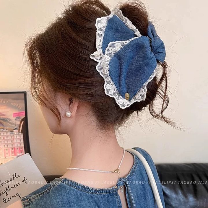 フレンチサテンシェル三角グリッパー女性用 2025 新しいハイエンド後頭部大型ヘアピンサメクリップヘアアクセサリー|undefined