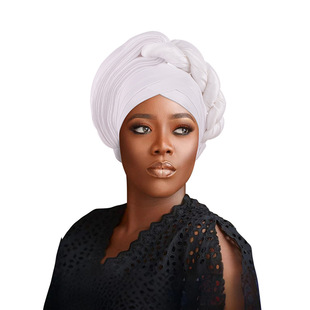 AliExpress Cross-border New Fashion Layered Six-layer Braided Hat African Large Elegant Women's Headscarf Hat