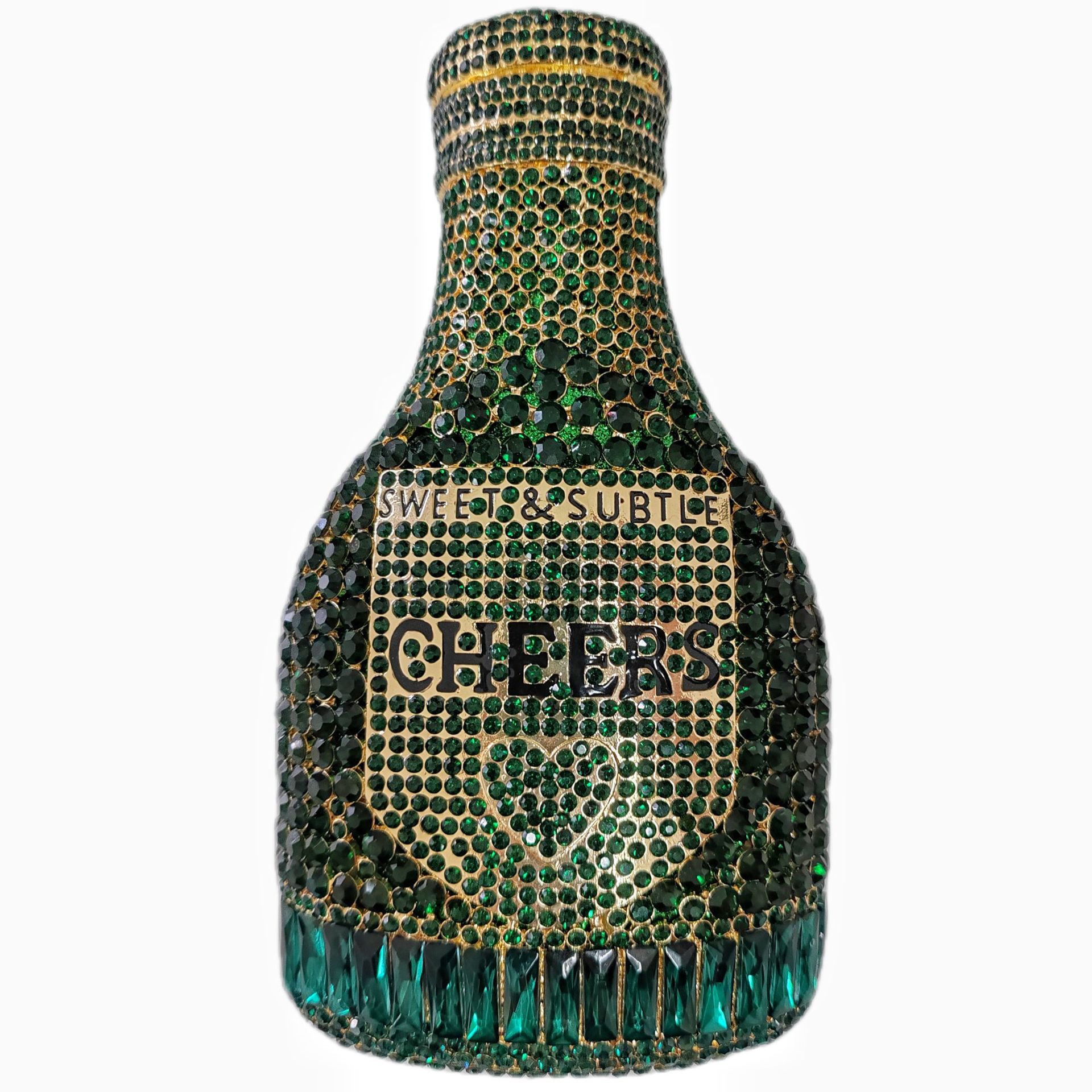 Bolsa de botella transfronteriza nueva botella de vino con diamantes bolsas de cena de fiesta vestido de noche bolsas de diamantes de mujer