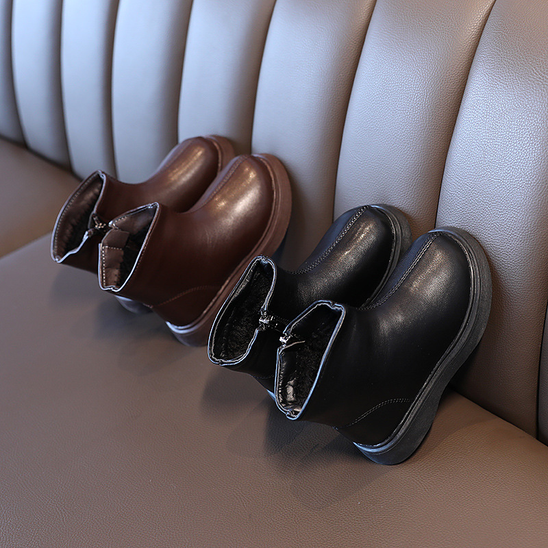 New fashion boys shoes soft soles children low short boots baby single boots_voghion.com