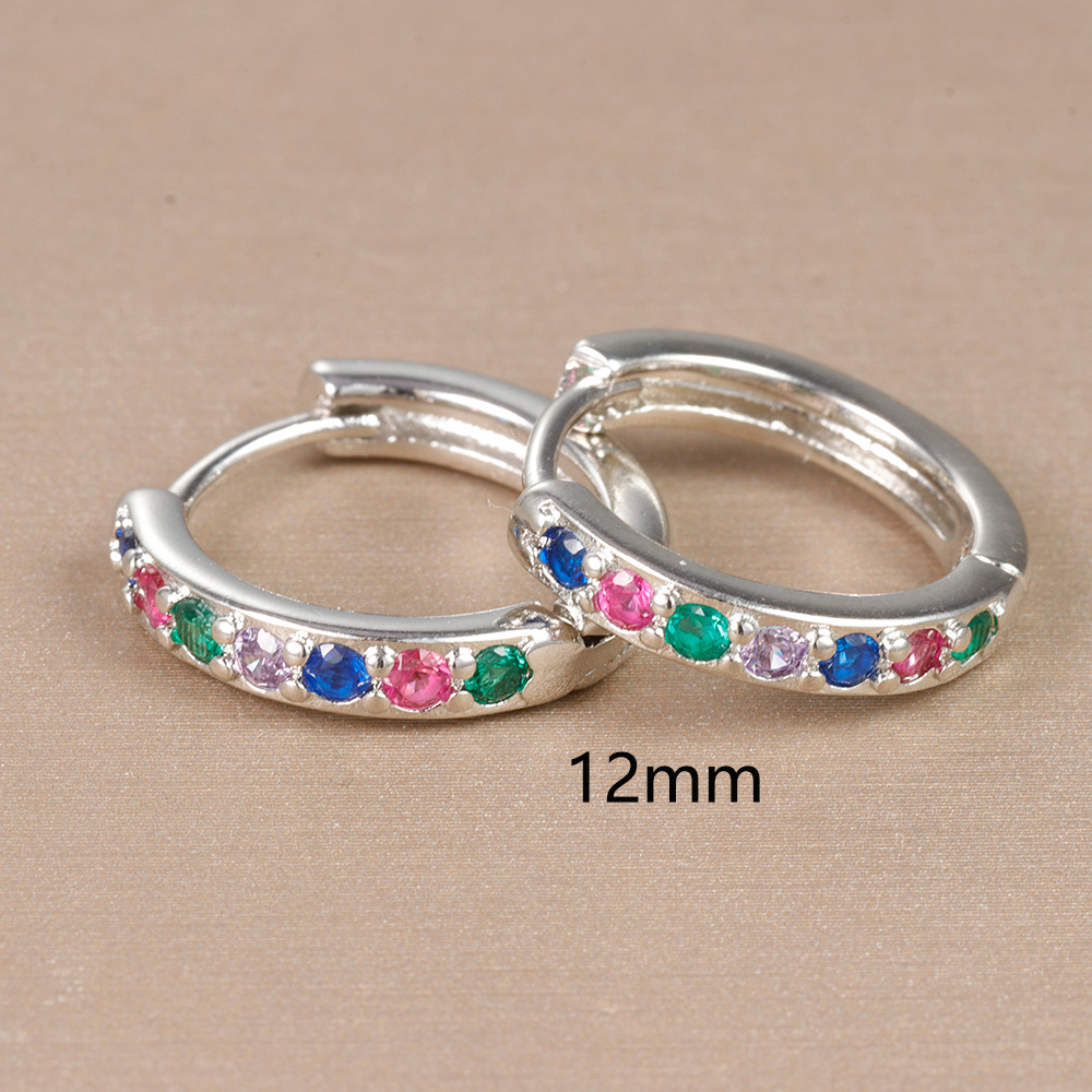 15g Weight Rhinestones Inlay Material Earrings Classification 1 Pair Quantity Daily Occasion Copper Material Geometric Pattern Women's Gender Plating, Inlay Design Simple Style Style 1 Pair Simple Style Geometric Plating Inlay Copper Rhinestones Earrings 4