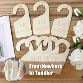 热销Baby Closet Dividers双面印刷木质婴儿壁橱衣物分隔板