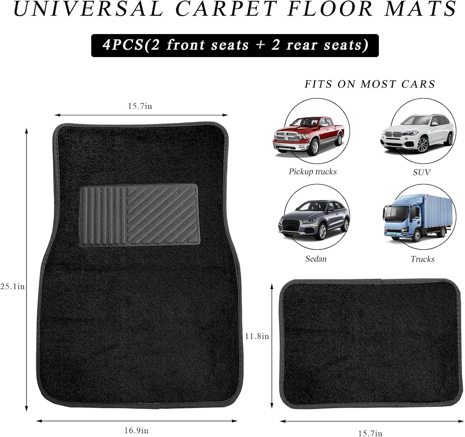 Amazon's best-selling car carpet floor mats, universal car interior decoration mats, complete set of floor mats for cross-border e-commerce on TK