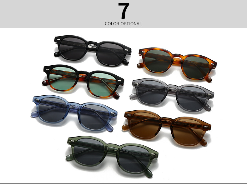 Simple Style Streetwear Solid Color UV400 Protection Resin Round Frame Full Frame Women's Sunglasses display picture 2