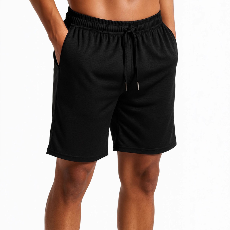 Men's Summer Quick-Dry Loose Five-Point Sports Casual Shorts Thin Cross-Border Bird's Eye Beach Shorts Factory Direct Sale