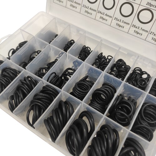 740pcs boxed O-ring set, rubber sealing ring, O-ring, high temperature resistance, corrosion resistance, nitrile rubber black
