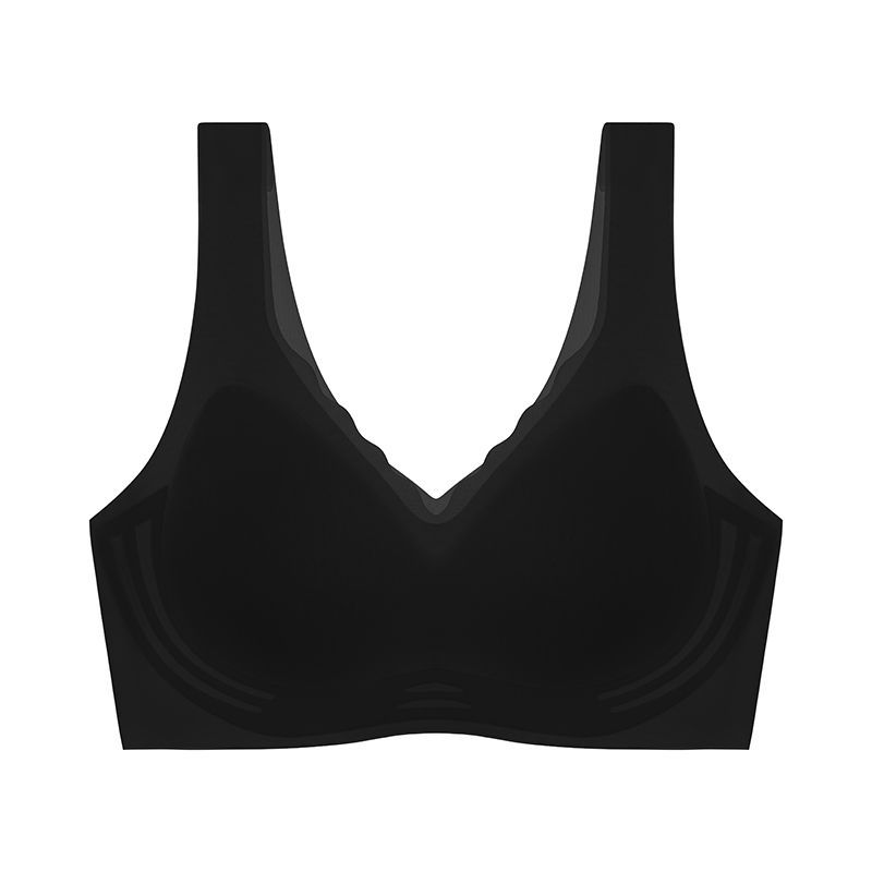 Venta directa de fábrica comercio electrónico transfronterizo sudeste asiático Vietnam Tailandia damas sin costuras fruncido lateral ancho correa de hombro sujetador