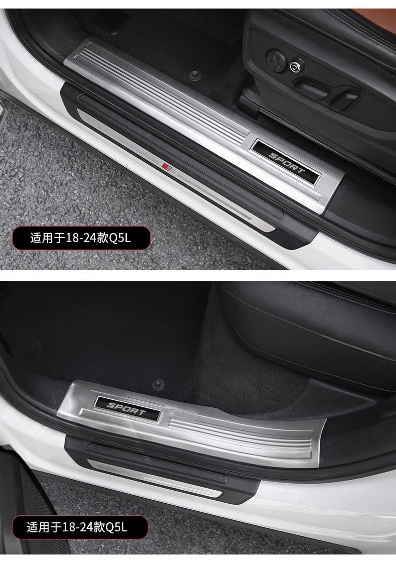 Suitable for Audi Door Sill Strip A6L/Q5L/A4L/A3L/Q3 Modified A7L Welcome Pedal A5 Interior Decoration