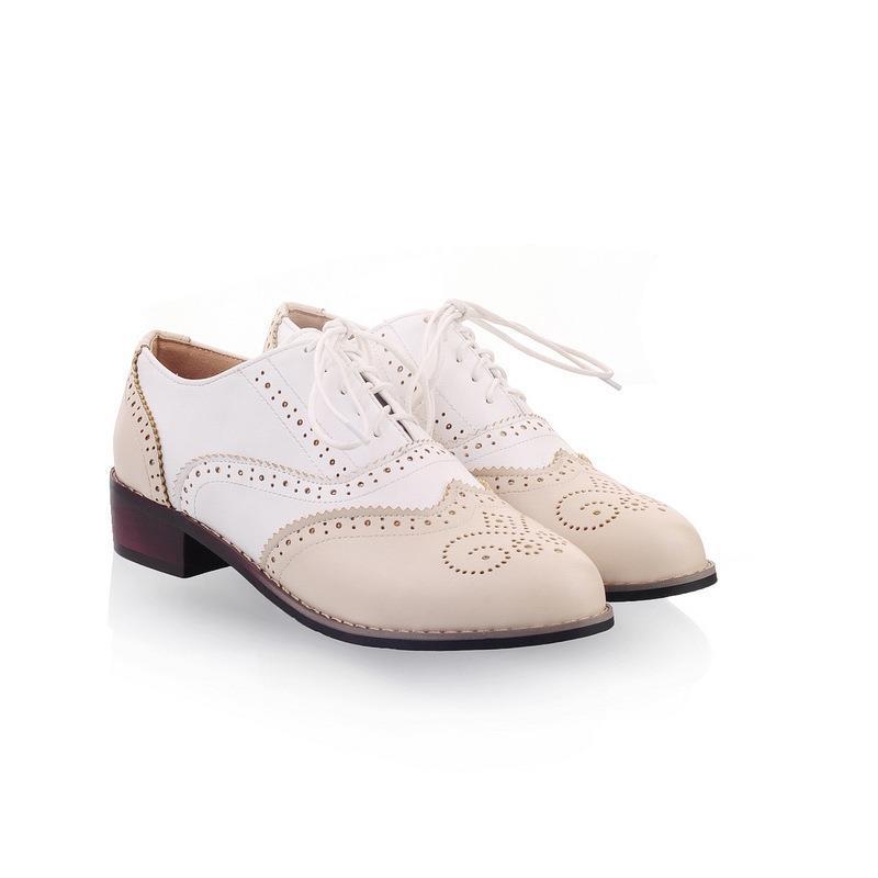 Factory women's shoes low heel single-layer shoes carved retro versatile plus size 40-43 foreign trade cross-border women's shoes foreign trade Wholesale