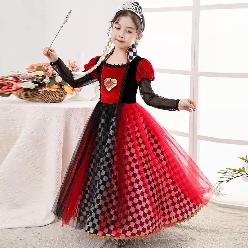 万圣节儿童服装女童巫婆裙化装舞会狂欢派对白雪公主裙礼服演出服