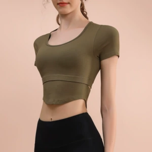 Women's Summer Yoga T-Shirt - Breathable, Fit for Summer, 92% Polyester/8% Spandex, Short Sleeve, Slim Fit, 1-2cm Tolerance