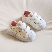 宝宝小白鞋婴儿学步鞋软底0-1一3岁春款女童运动鞋小童板鞋春秋季