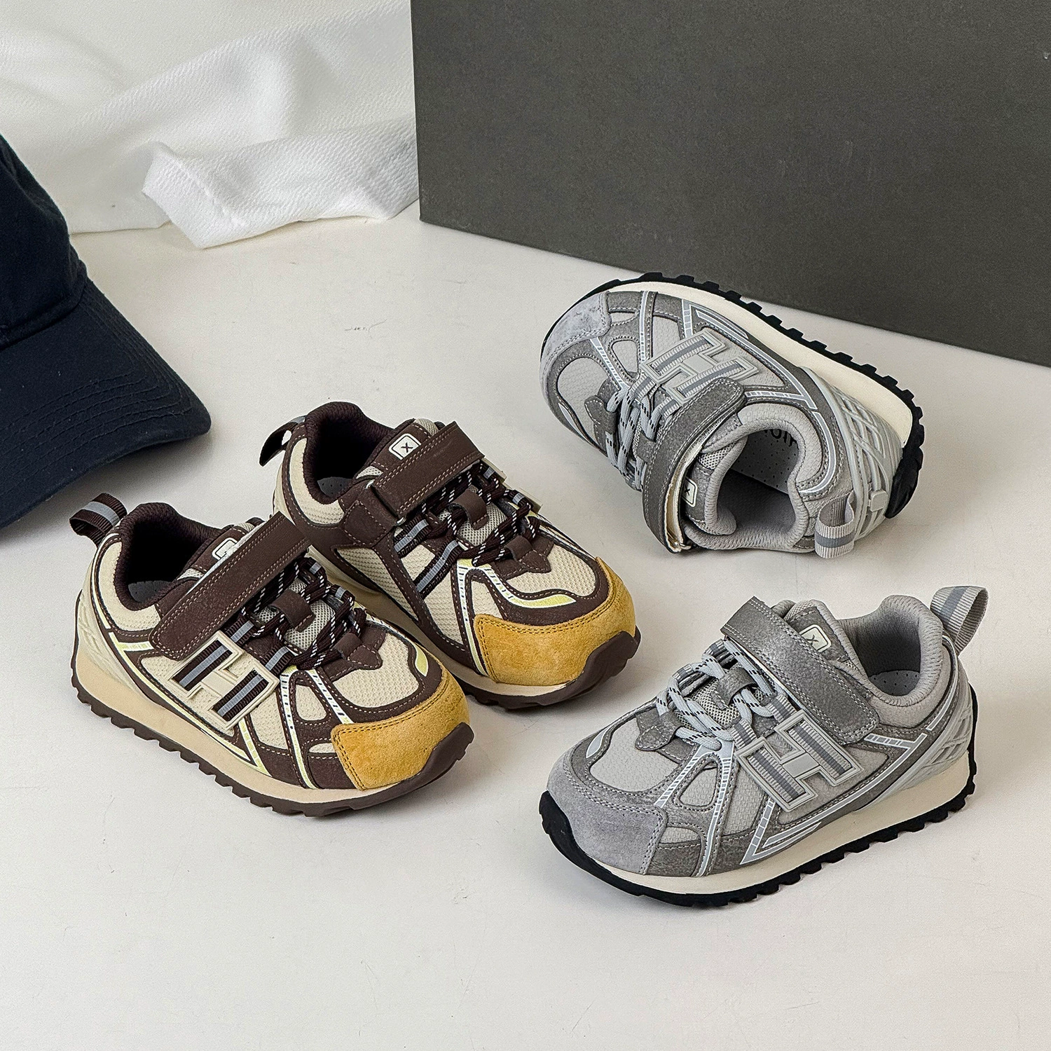 Детские кроссовки Forrest Gump осень 2025 новые спортивные кроссовки для мальчиков и девочек, дышащие, нескользящие, повседневные, универсальные, обучающие обувь