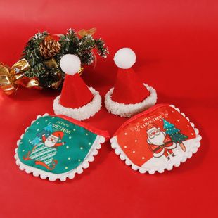 Pet Christmas dress up cat scarf scarf Christmas supplies hat decorations dog cute suit scarf