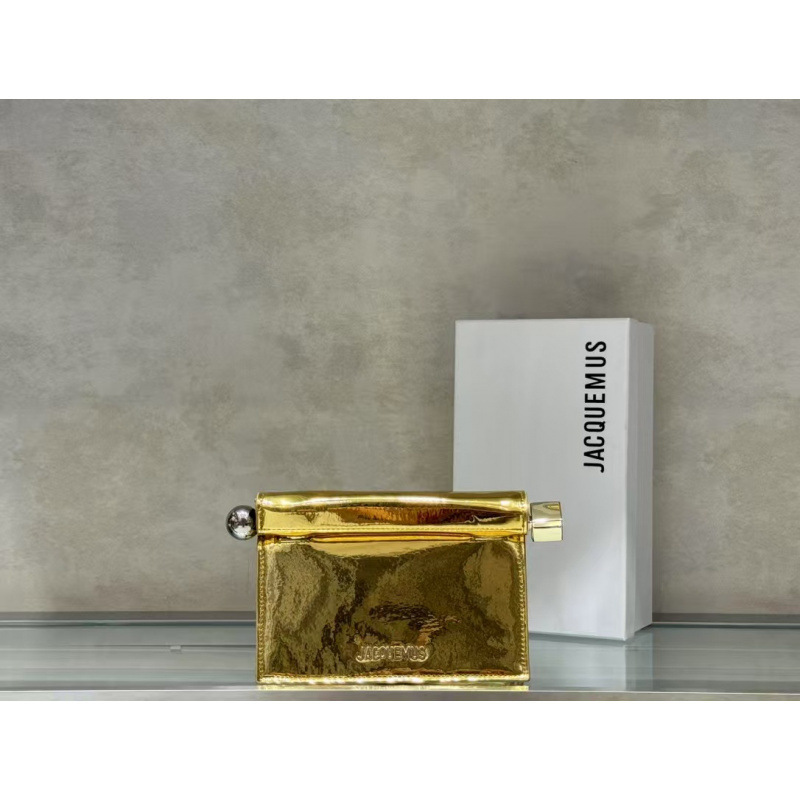 本革 Jacquemus2025 新作プラスチックバッグ多用途小型スクエアバッグショルダークロスボディ小型バッグカーリングチェーンバッグ|undefined